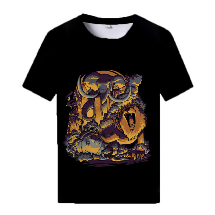 Printed casual short-sleeved trend T-shirt
