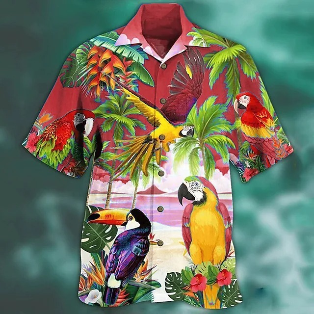 Printed casual trend short-sleeved shirt