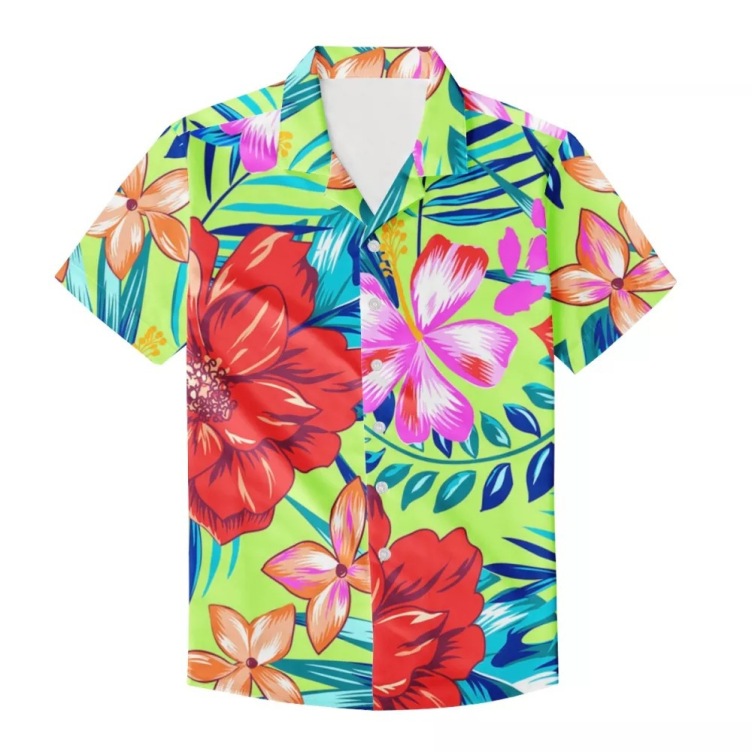 Printed casual trend short-sleeved shirt
