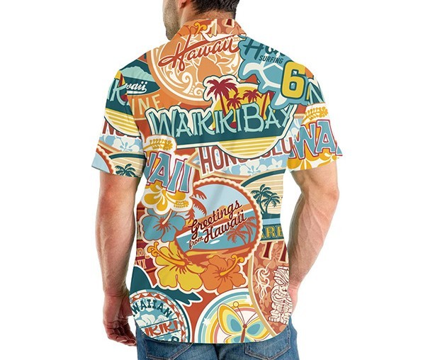 Printed panels, casual fashion trend shirt