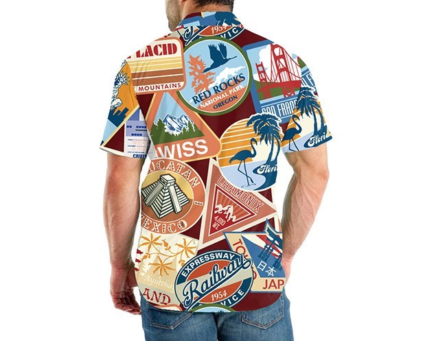 Printed panels, casual fashion trend shirt