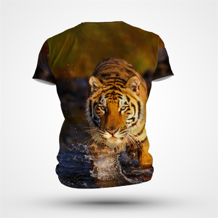 Digital print casual fashion trend T-shirt