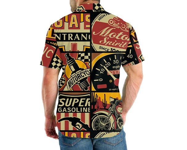 Printed panels, casual fashion trend shirt