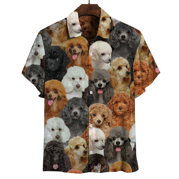 Dog print casual fashion trend T-shirt