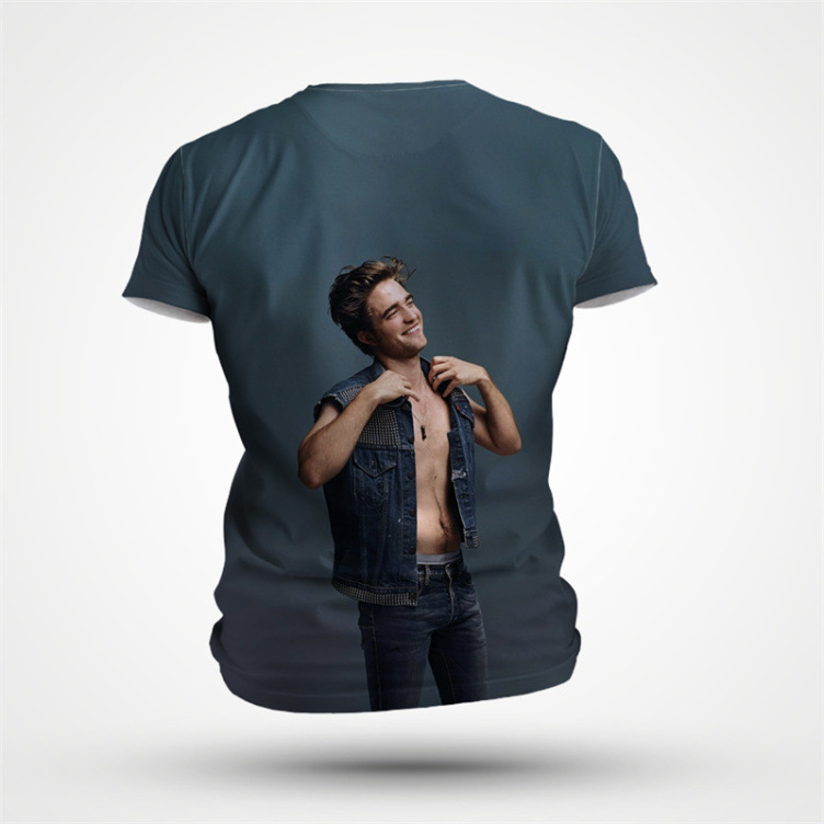 Digital print casual fashion trend T-shirt