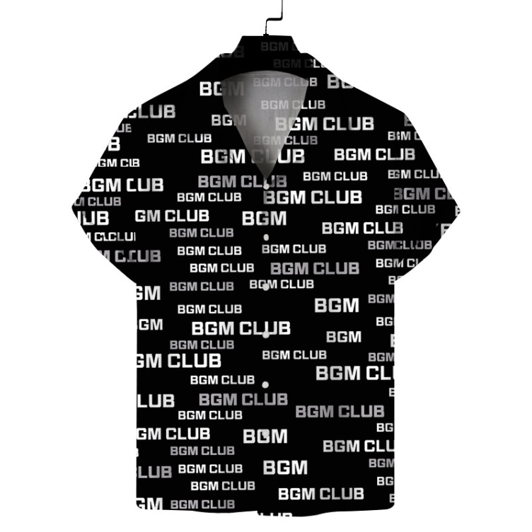 Printed casual short-sleeved trend shirt