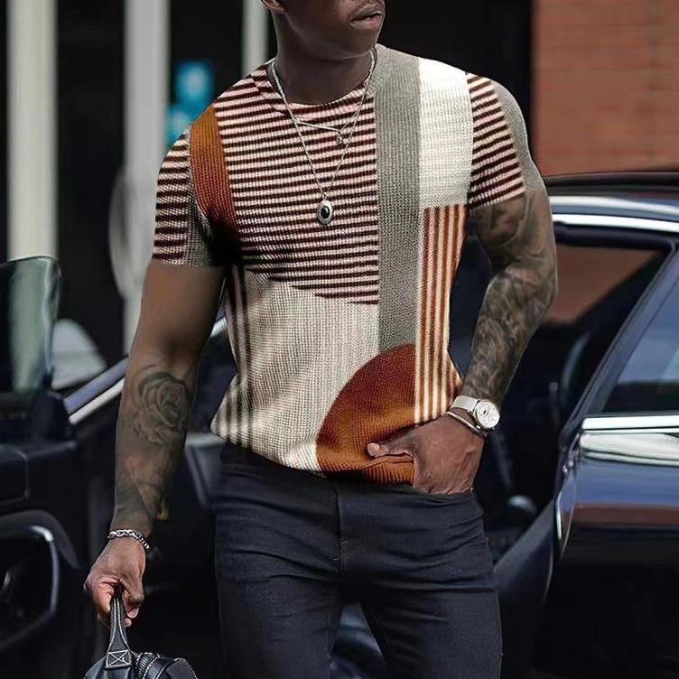 Statement print slim fit crewneck trend T-shirt