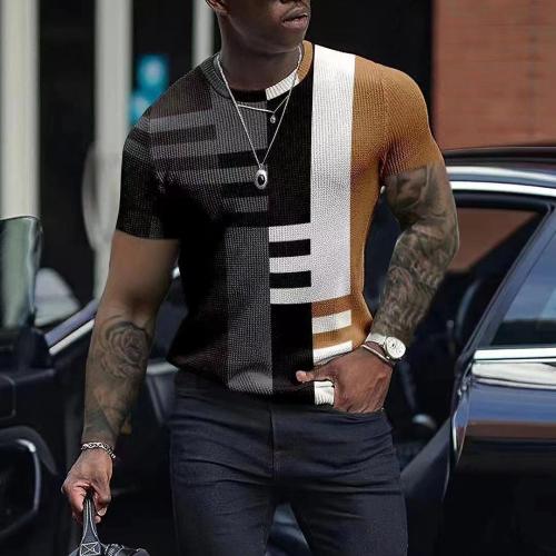 Statement print slim fit crewneck trend T-shirt
