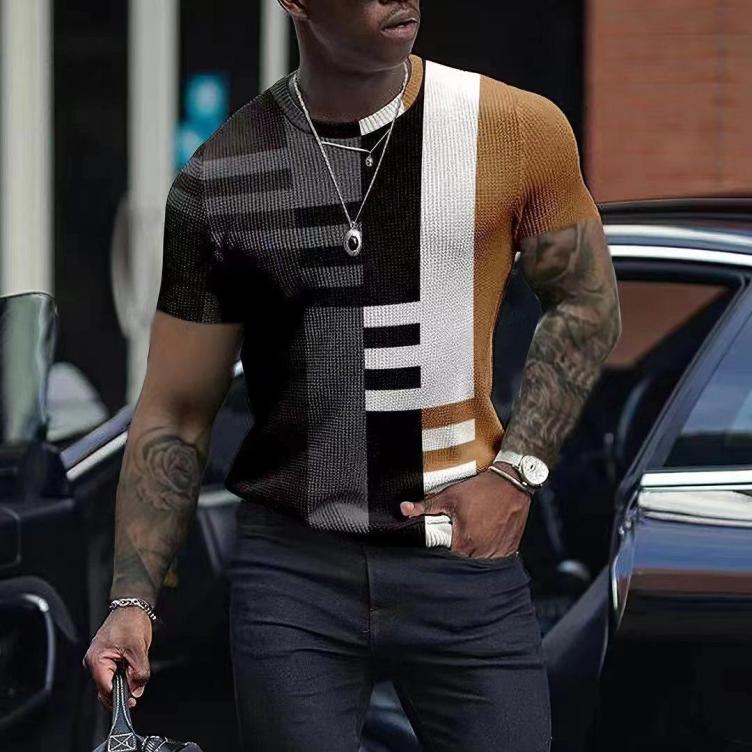 Statement print slim fit crewneck trend T-shirt