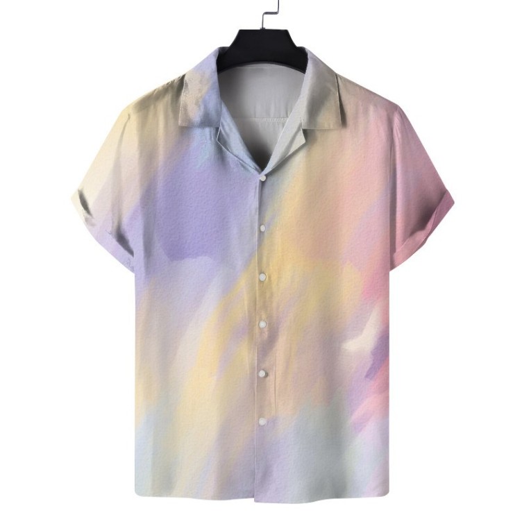 Printed casual short-sleeved fashion trend shirt