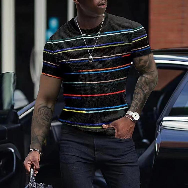 Statement print slim fit crewneck trend T-shirt