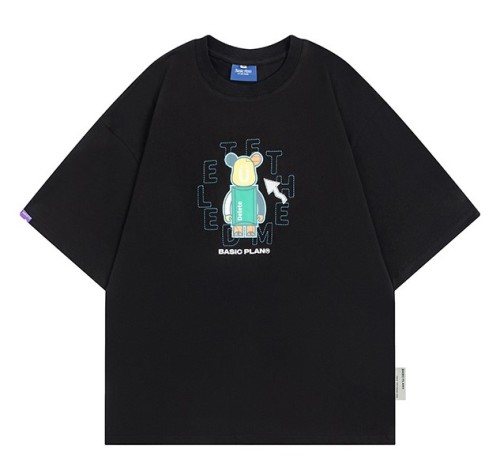 Cartoon print crewneck short sleeve trend T-shirt