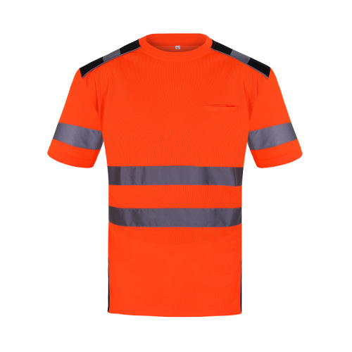 Fluorescent knit trend short sleeve T-shirt