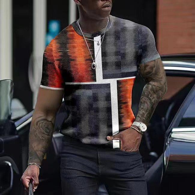 Statement print slim fit crewneck trend T-shirt
