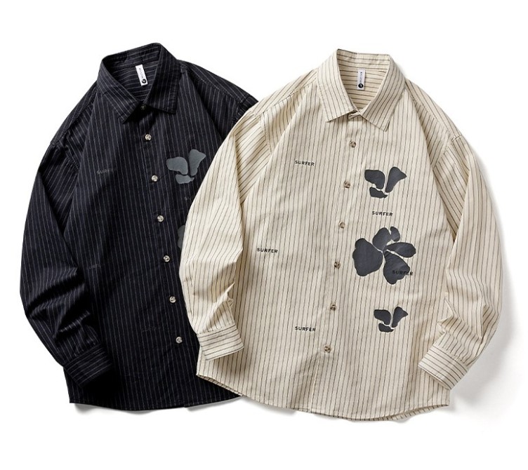 Printed striped fashion trend shirt