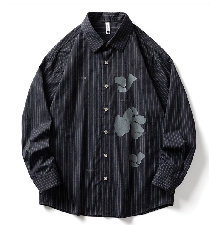 Printed striped fashion trend shirt