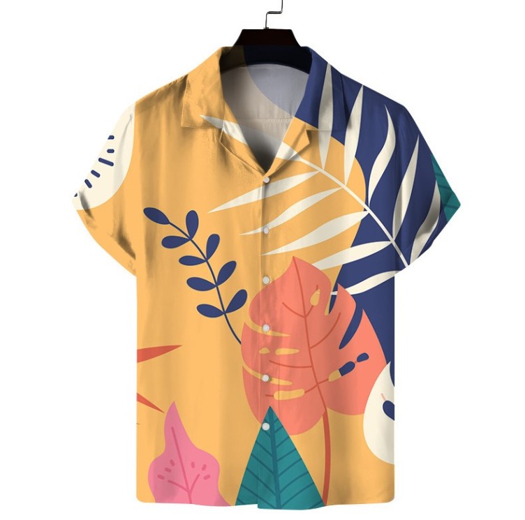 Printed casual short-sleeved fashion trend shirt