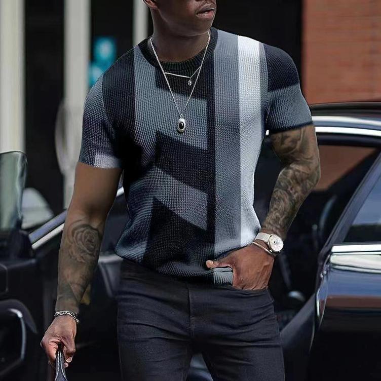 Statement print slim fit crewneck trend T-shirt