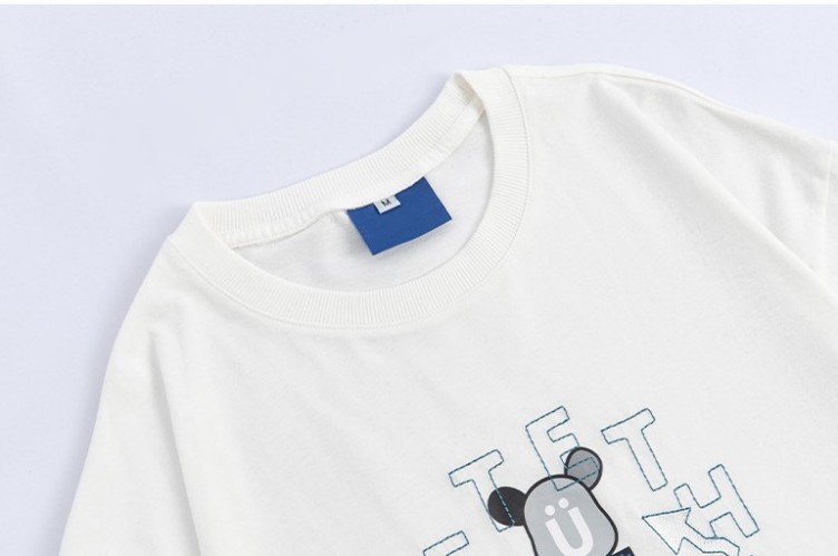 Cartoon print crewneck short sleeve trend T-shirt