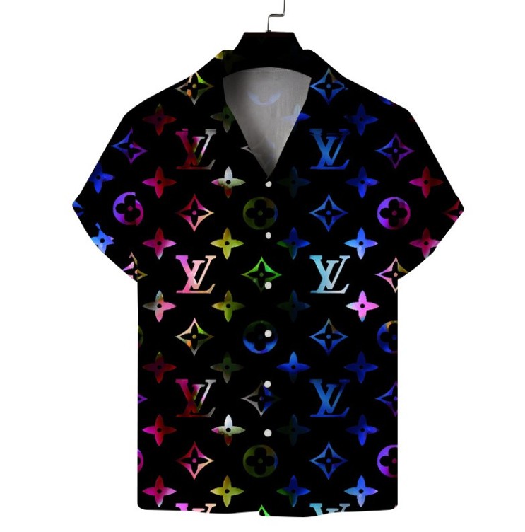 Printed casual short-sleeved trend shirt