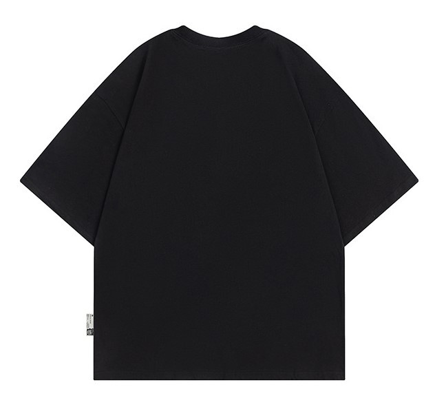 Cartoon print crewneck short sleeve trend T-shirt