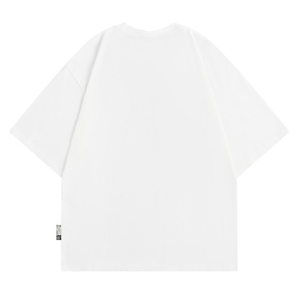 Cartoon print crewneck short sleeve trend T-shirt