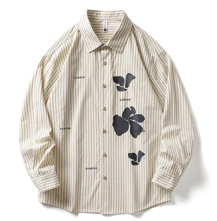 Printed striped fashion trend shirt