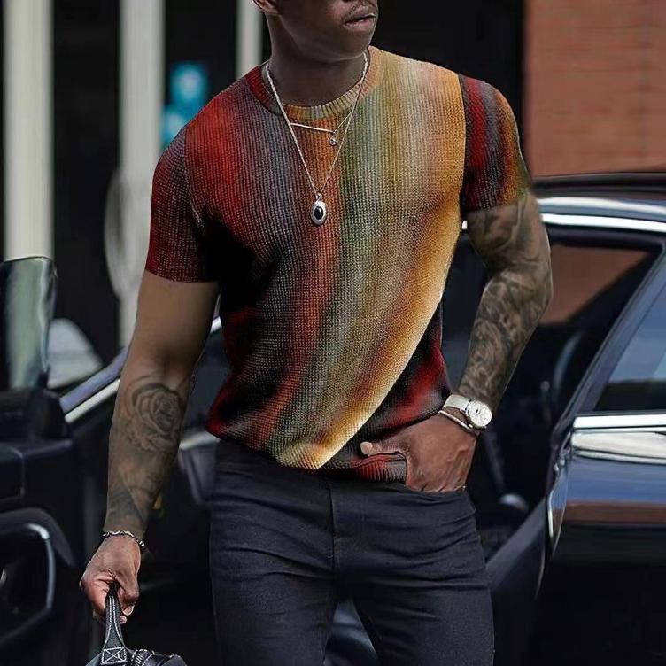 Statement print slim fit crewneck trend T-shirt