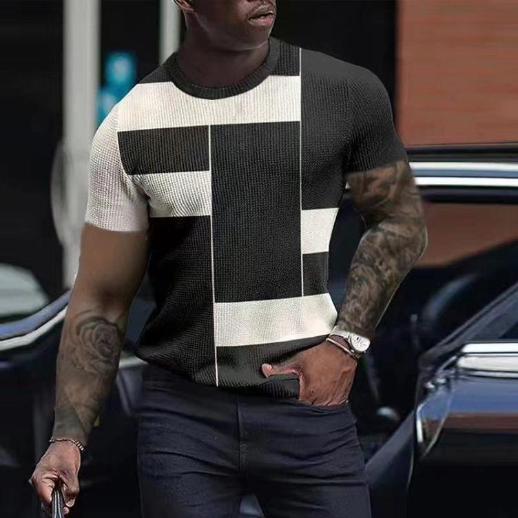 Statement print slim fit crewneck trend T-shirt