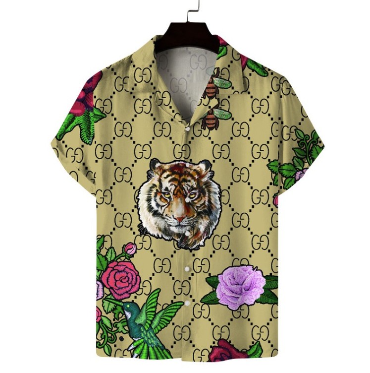 Printed casual short-sleeved trend shirt