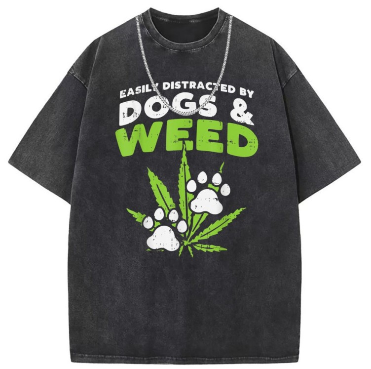 Printed crewneck casual fashion trend T-shirt