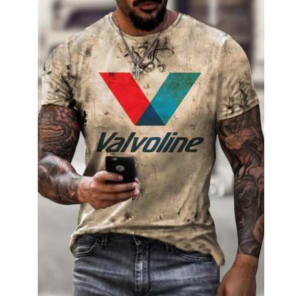 Printed crewneck casual fashion trend T-shirt