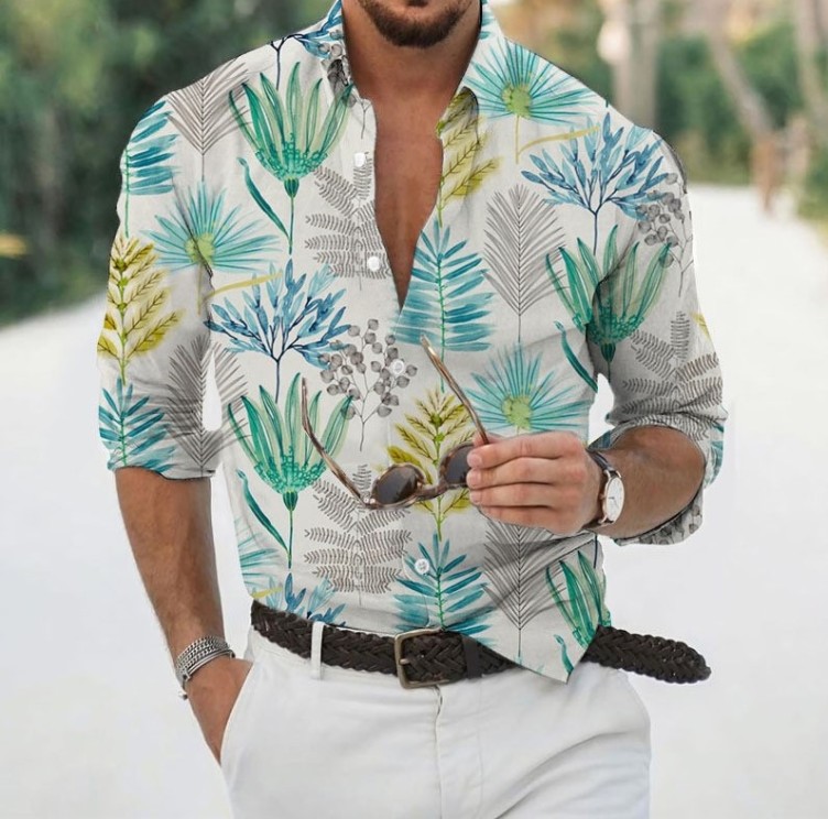 Digital printed casual fashion trend shirt