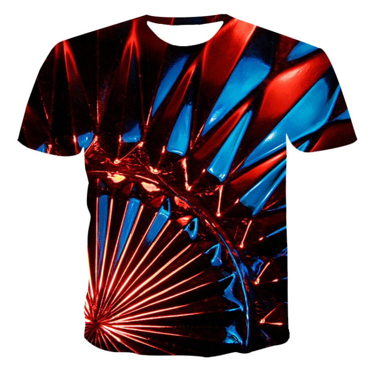 Digital printed crewneck casual trend T-shirt