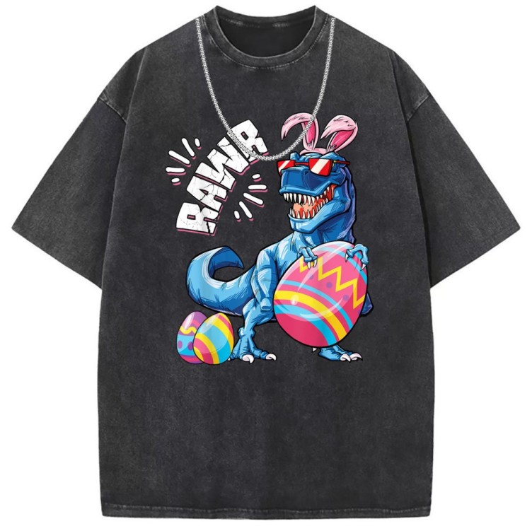 Printed crewneck casual fashion trend T-shirt