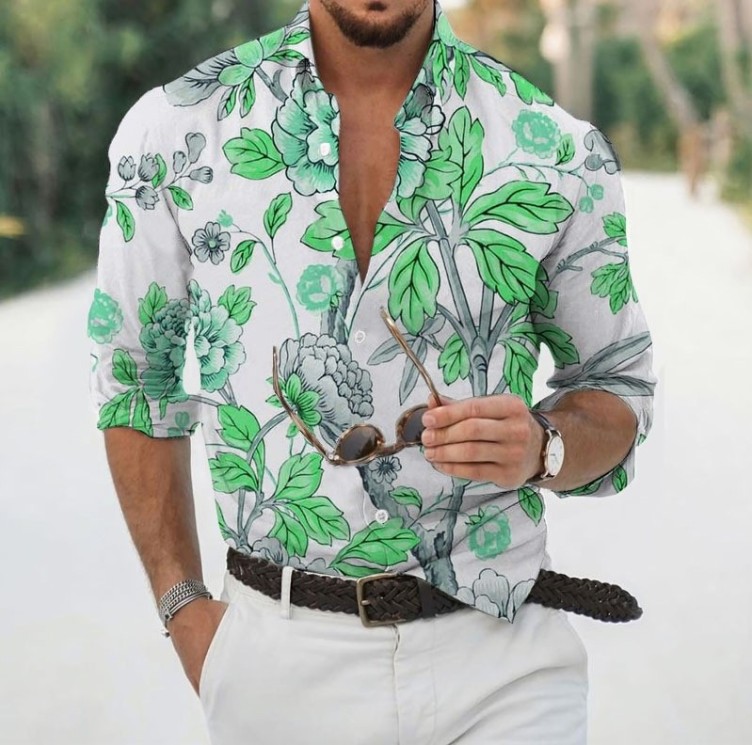 Digital printed casual fashion trend shirt