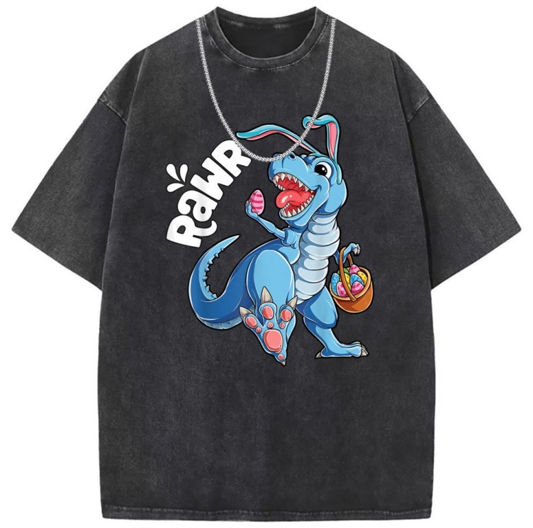Printed crewneck casual fashion trend T-shirt