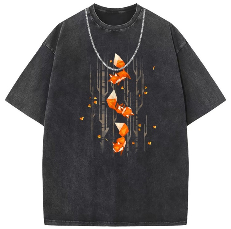 Printed crewneck casual fashion trend T-shirt