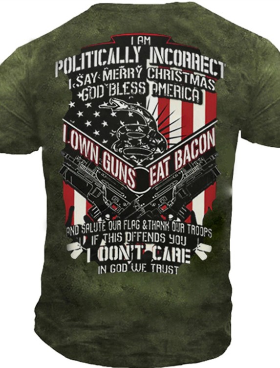 Digital print casual fashion trend T-shirt