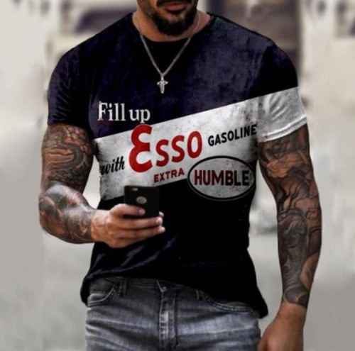 Digital print casual fashion trend T-shirt