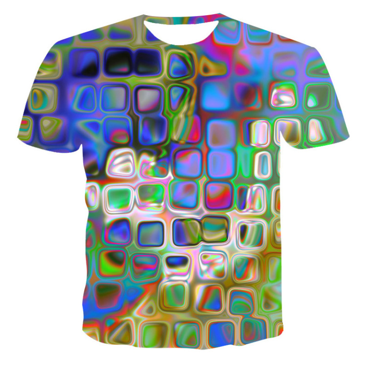 Digital printed crewneck casual trend T-shirt