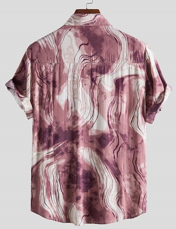 Printed lapels casual fashion trend shirt