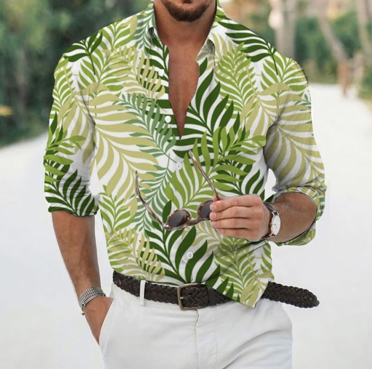 Digital printed casual fashion trend shirt