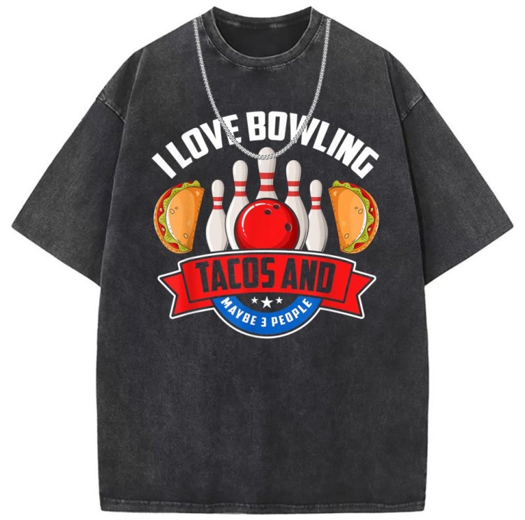Printed crewneck casual fashion trend T-shirt