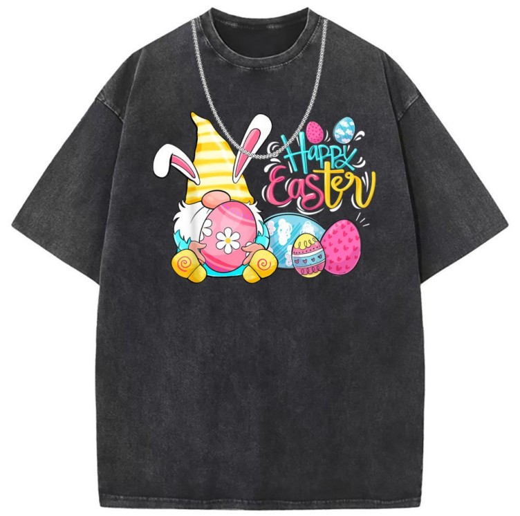 Printed crewneck casual fashion trend T-shirt