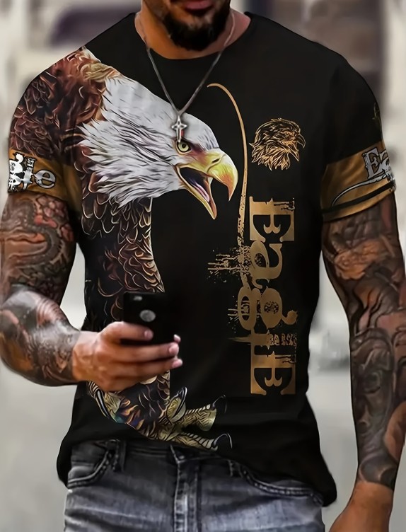 Digital printed casual short-sleeved T-shirt