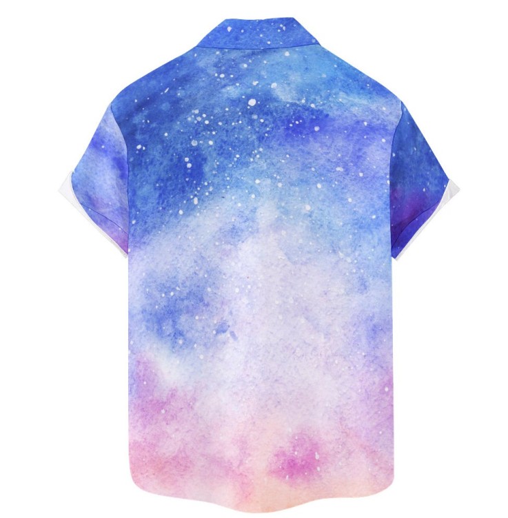 Printed casual short-sleeved trend shirt