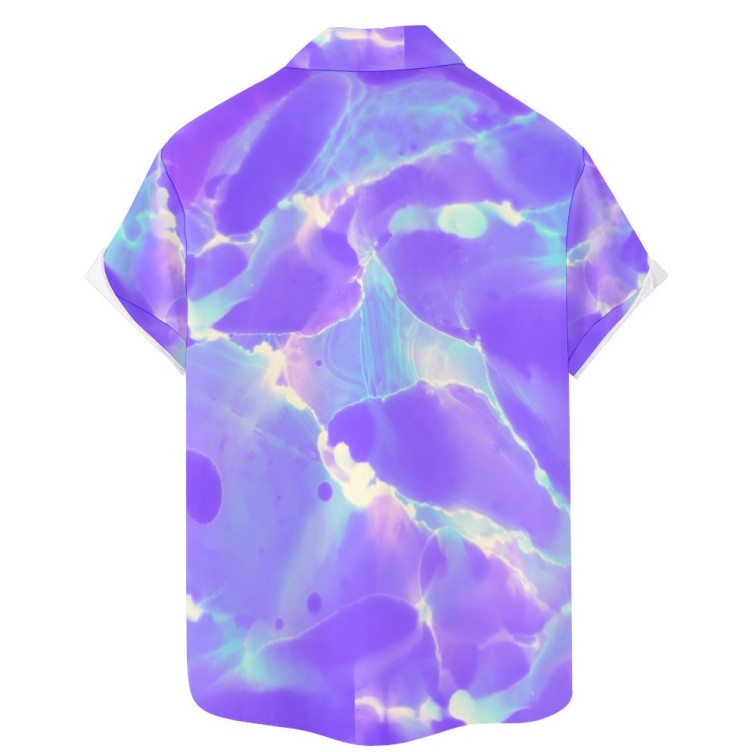 Printed casual short-sleeved trend shirt