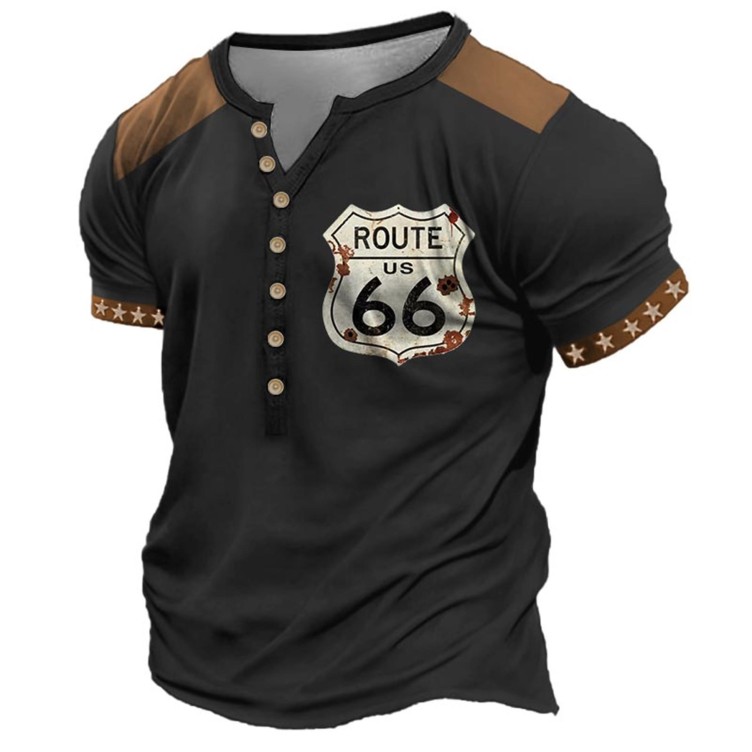 Digital print trend short sleeve sports T-shirt