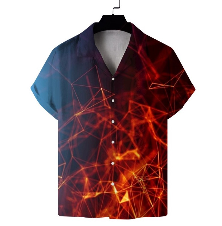Digital printed casual trend shirt